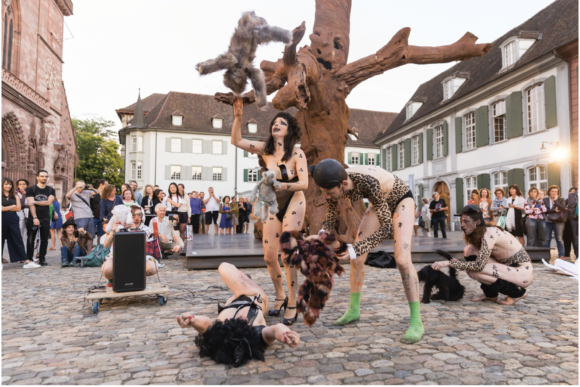The Panther Ejaculates, 2017, performance at Art Basel. Courtesy: Sadie Coles HQ, London