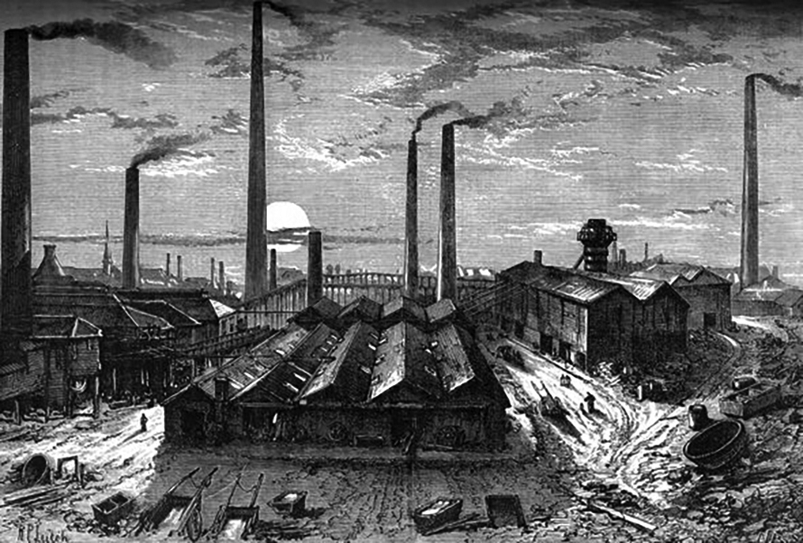 The St. Rollox Chemical Works in Glasgow, Scotland, during the 1880s.