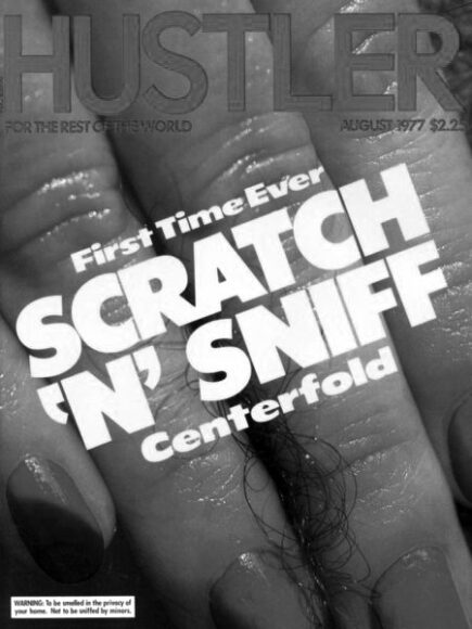 The Scratch ’n Sniff centrefold issue of Hustler (1977).